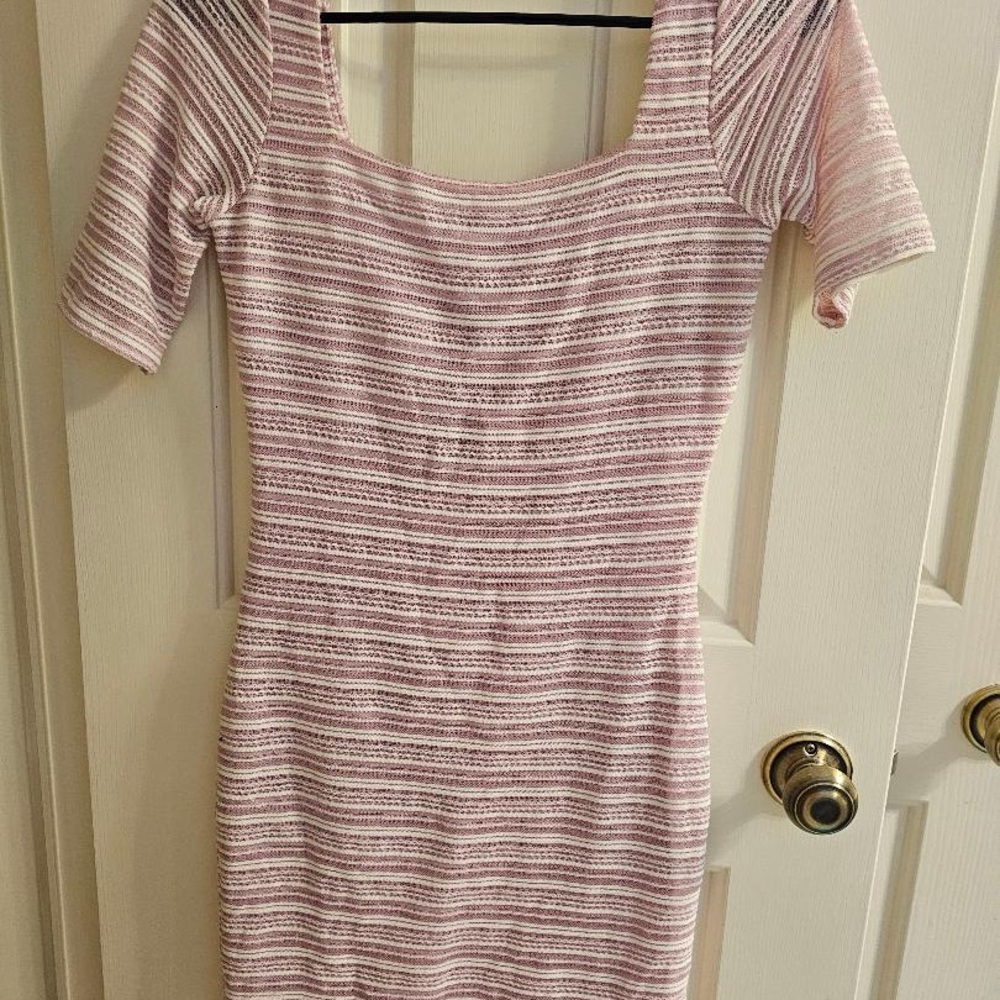 Elegant Pink Striped Dress by NSR | NWT